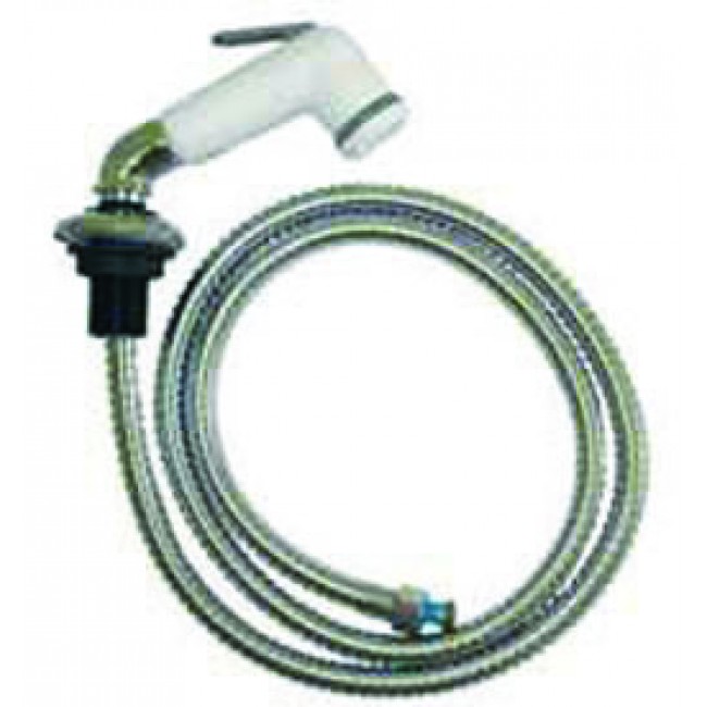 ON/OFF TRIGGER SHOWER W HOSE WHITE Caravan Parts and Accessories