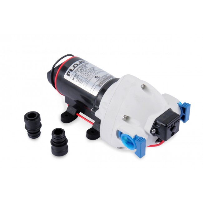 FLOJET 12V TRIPLEX PUMP CTICK QUAD FITTINGS T/S 12MM OD TUBE Caravan